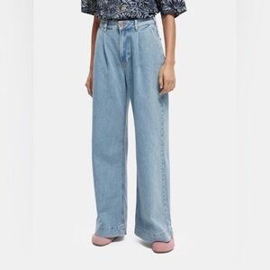 Scotch & Soda The Shore High Rise Wide Leg Chino Denim